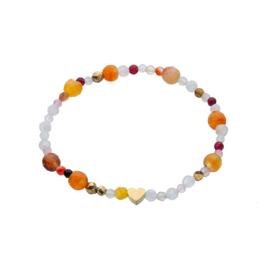 Natural stone pearl stainless steel bracelet