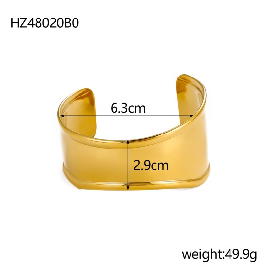 Hollow stainless steel bracelet