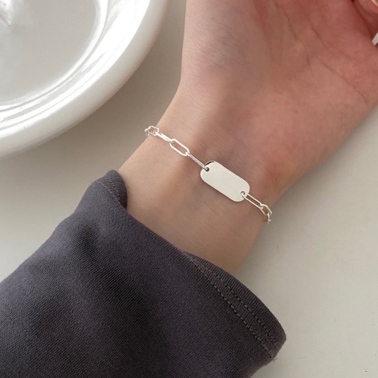 Fashion stainless steel lock bracelet
