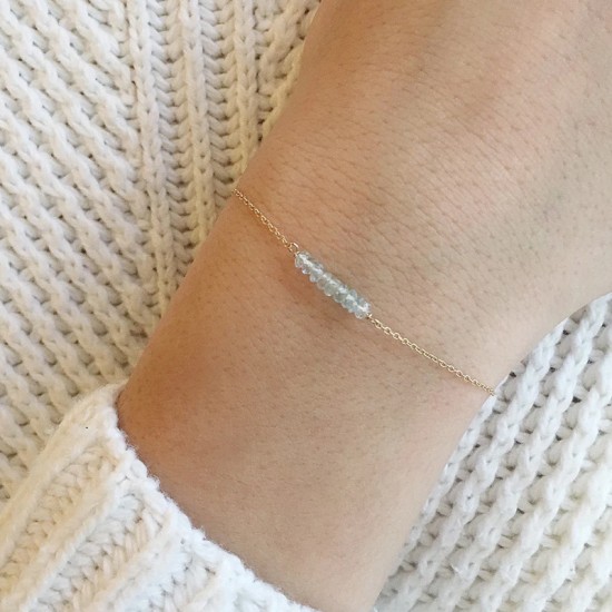 Natural Stone Colored Stainless Steel Bracelet