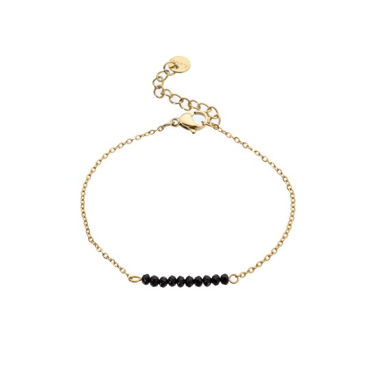 Natural Stone Colored Stainless Steel Bracelet