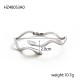Stainless steel gold-plated open bracelet