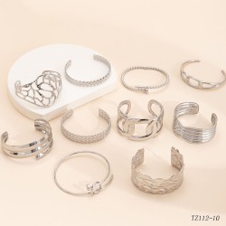 Stainless steel open bracelet