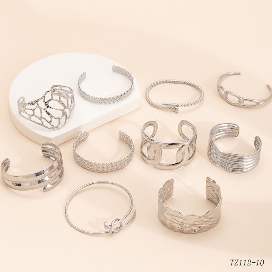 Stainless steel open bracelet