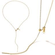 Adjustable stainless steel necklace