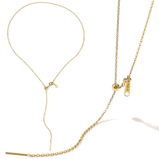 Adjustable stainless steel necklace