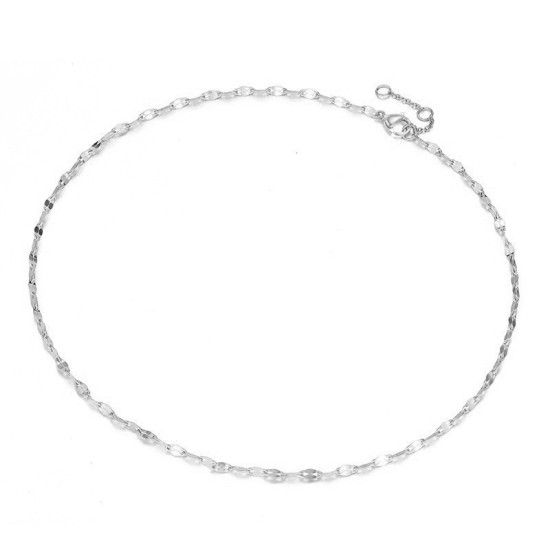Lip chain stainless steel necklace
