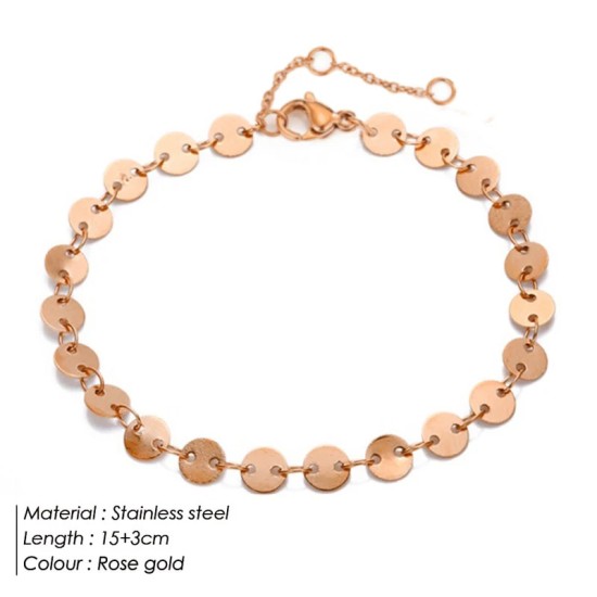 Stainless steel circular bracelet