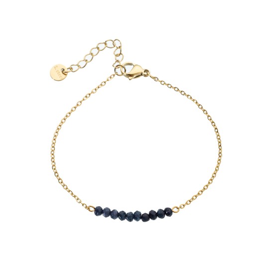 Natural Stone Colored Stainless Steel Bracelet