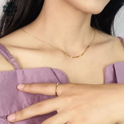 直播爆款转运珠钛钢真空电镀不掉色小方块串珠吊坠项链手链戒圈