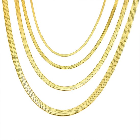 Snake bone chain stainless steel neck chain