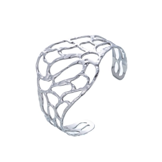 Stainless steel open bracelet