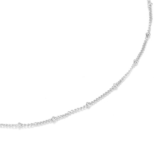 Stainless steel necklace with bead chain