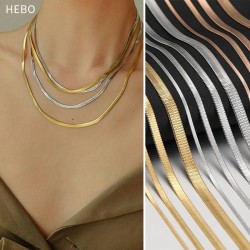 Snake bone chain stainless steel neck chain