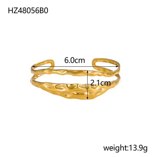 Hollow stainless steel bracelet