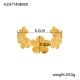 Wide flower bracelet made of stainless steel