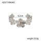 Wide flower bracelet made of stainless steel