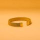 Stainless steel gold-plated open bracelet