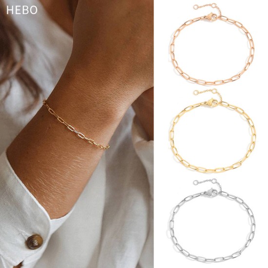 Square wire stainless steel bracelet