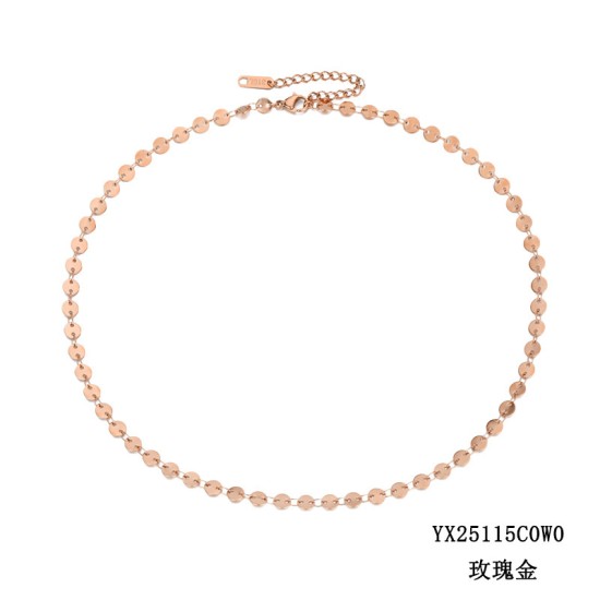 Stainless steel circular neck chain