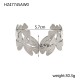 Wide flower bracelet made of stainless steel