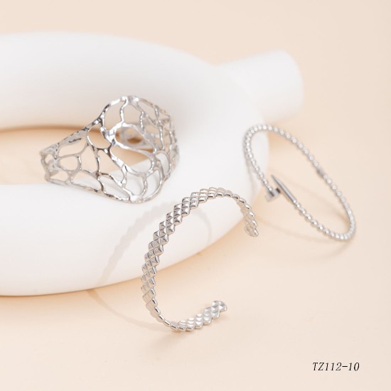 Stainless steel open bracelet