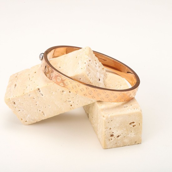 Embossed stainless steel bracelet