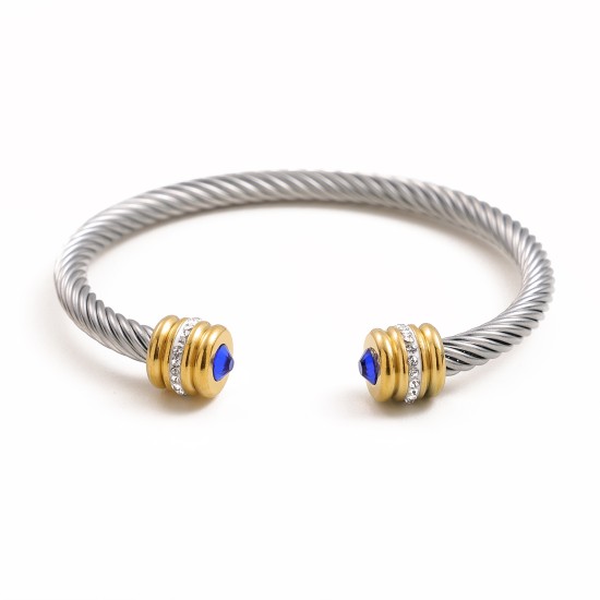 Twisted stainless steel cable bracelet
