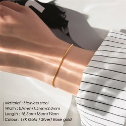 Round snake bone chain stainless steel bracelet