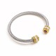 Twisted stainless steel cable bracelet