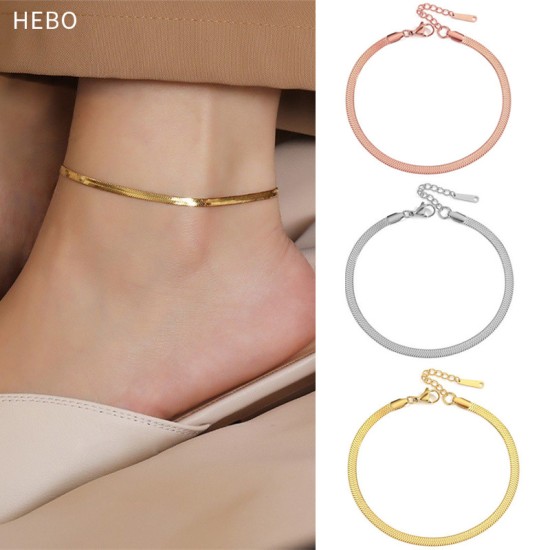 Flat Snake Chain Stainless Steel Foot Chain