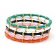 Bamboo oil dripping colored stainless steel bracelet