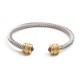 Twisted stainless steel cable bracelet