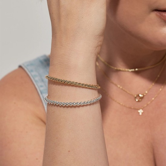 Twisted stainless steel bracelet