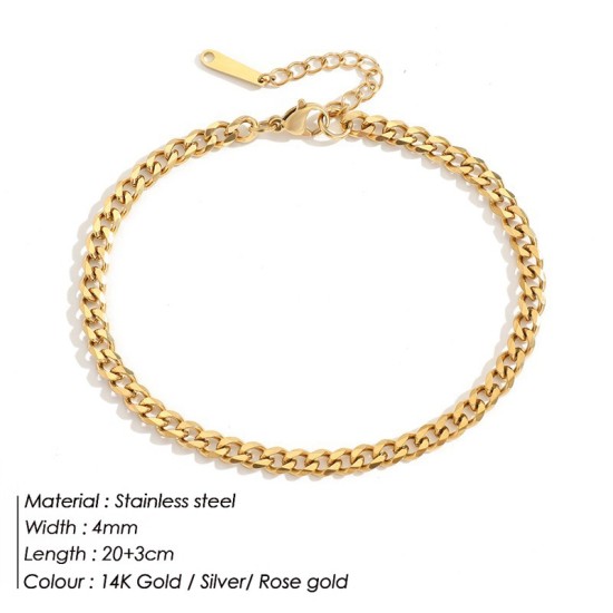 Stainless steel ankle chain