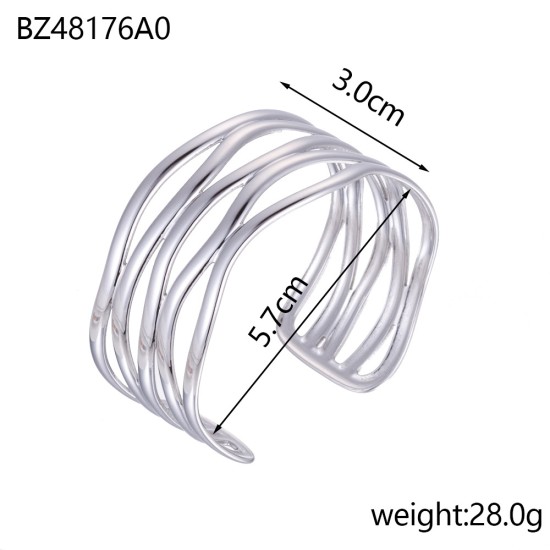 Ginkgo nail stainless steel bracelet