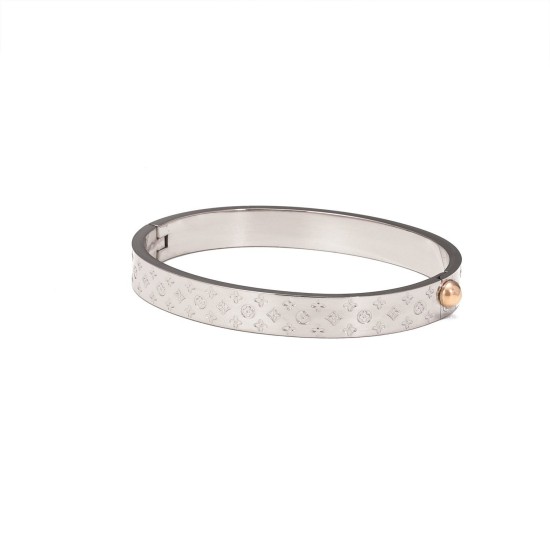 Embossed stainless steel bracelet