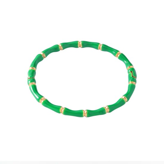 Bamboo oil dripping colored stainless steel bracelet