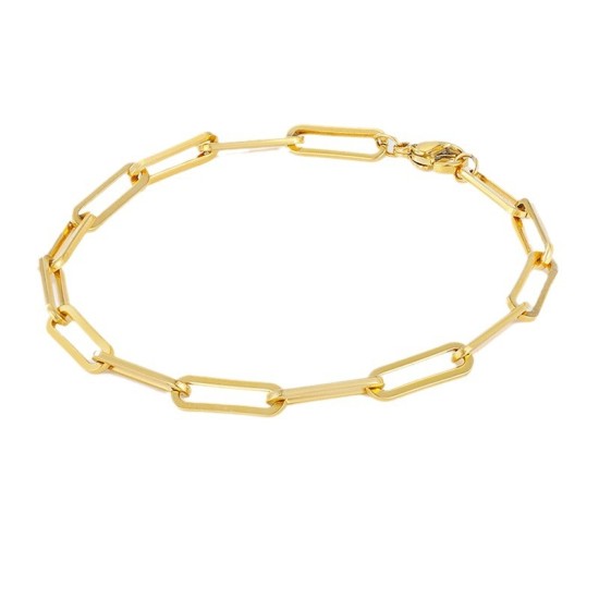 Square Hammer Cross Chain Stainless Steel Bracelet