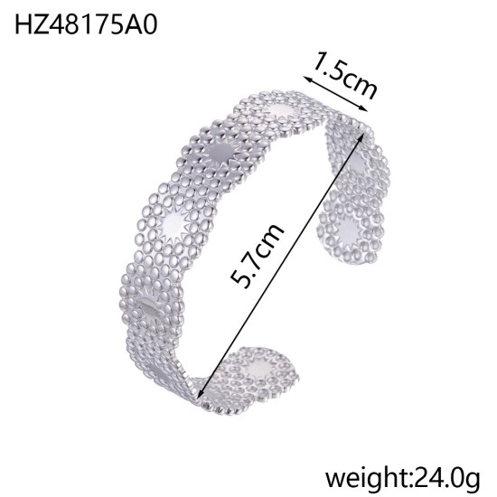 Ginkgo nail stainless steel bracelet