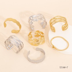 Ginkgo nail stainless steel bracelet