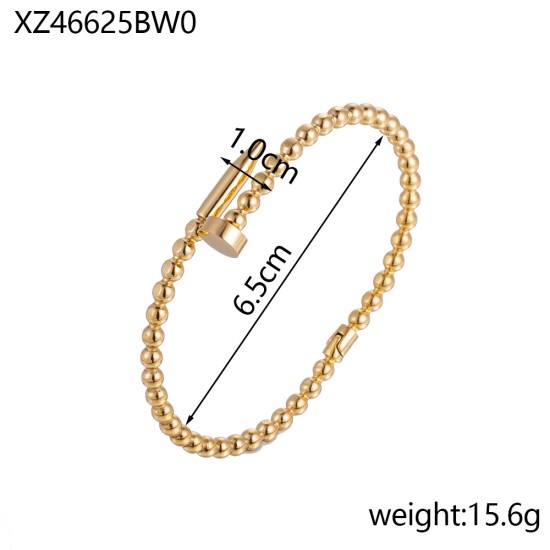 Ginkgo nail stainless steel bracelet