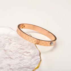 Embossed stainless steel bracelet