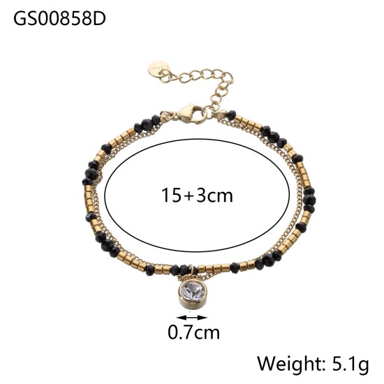 Natural stone bead bracelet