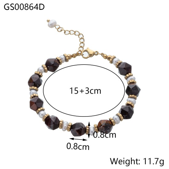 Turquoise stainless steel bracelet