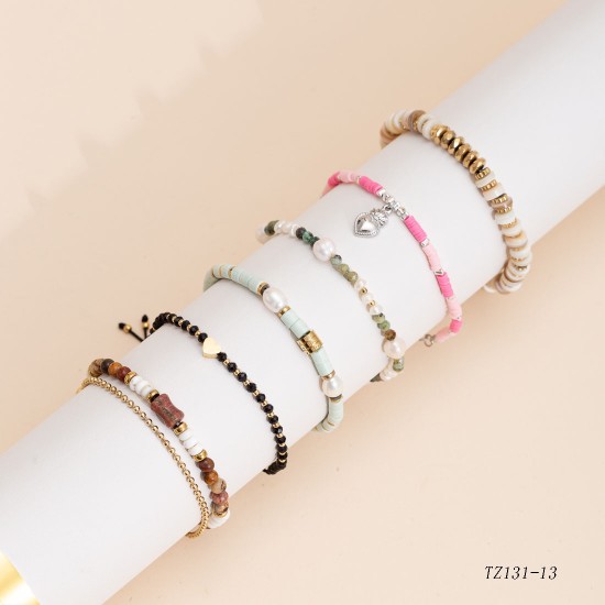 Natural stone bead bracelet