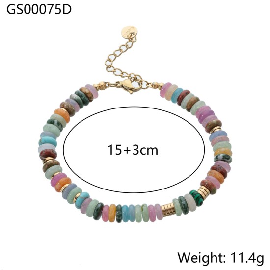 Turquoise stainless steel bracelet