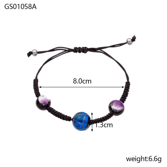 Natural stone stainless steel bracelet