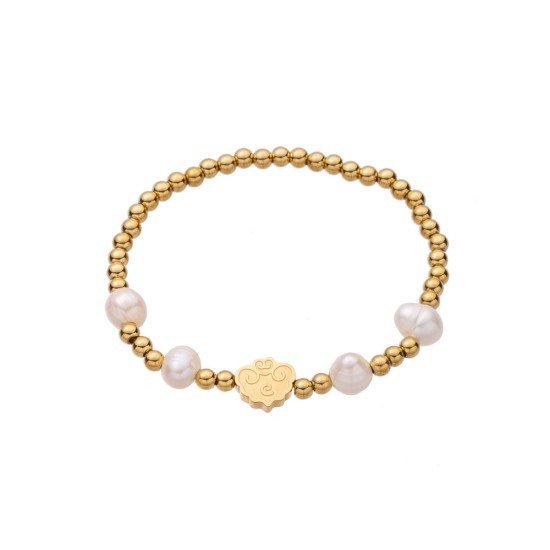 Pearl stainless steel bracelet