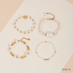 Pearl stainless steel bracelet